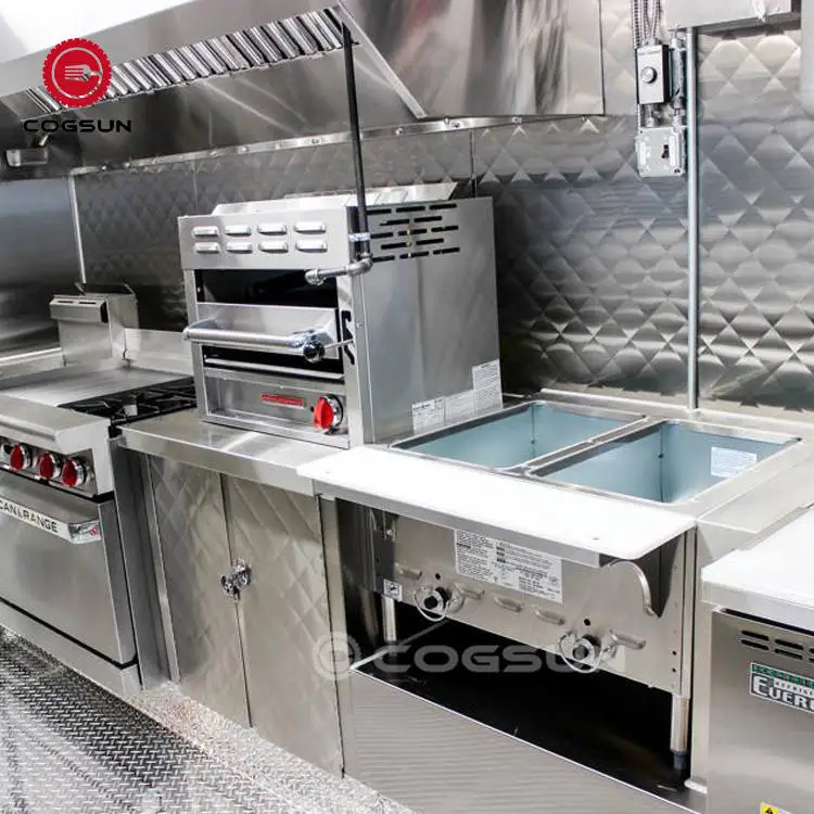 Food Trailers Fully Equipped Us Standards Mobile Kitchen Ice Cream Cart With Wheels Carrito