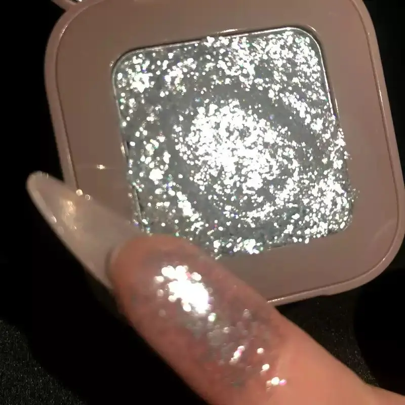 MLM  Custom Makeup Fashion Style Glitter Eyeshadow Pearlescent Mashed Potato Eyeshadow Plate Vegan Shimmer Eyeshadow Cream