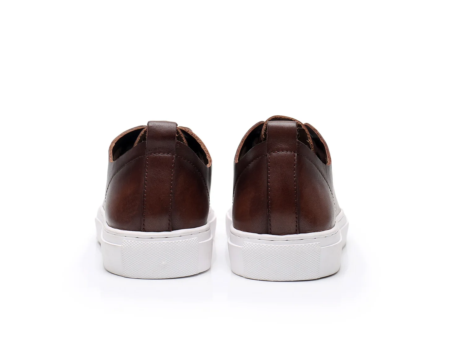 OEM Sneaker Manufacture Leather Sneakers Wholesale Custom Logo Men Brown Casual Canvas Skateboarding Shoes