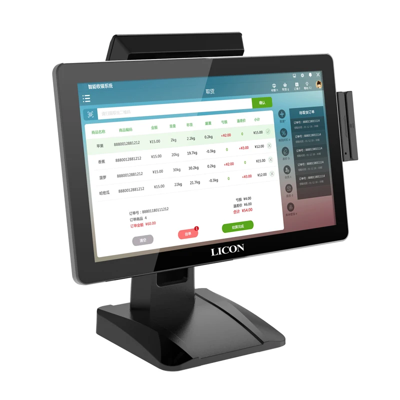 LICON 15.6 inch POS System touch pos terminal with barcode reader NFC  RFID for  Retails