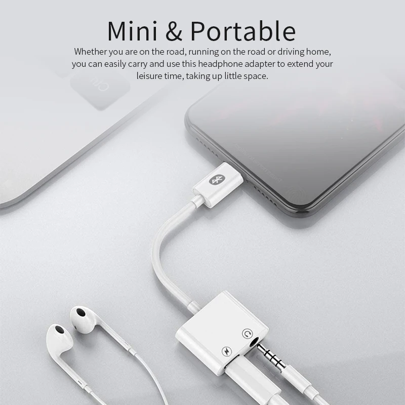 2 In 1 Capsule Double Jack Charging And Music Audio Adapter For Iphone 12 For Ipad