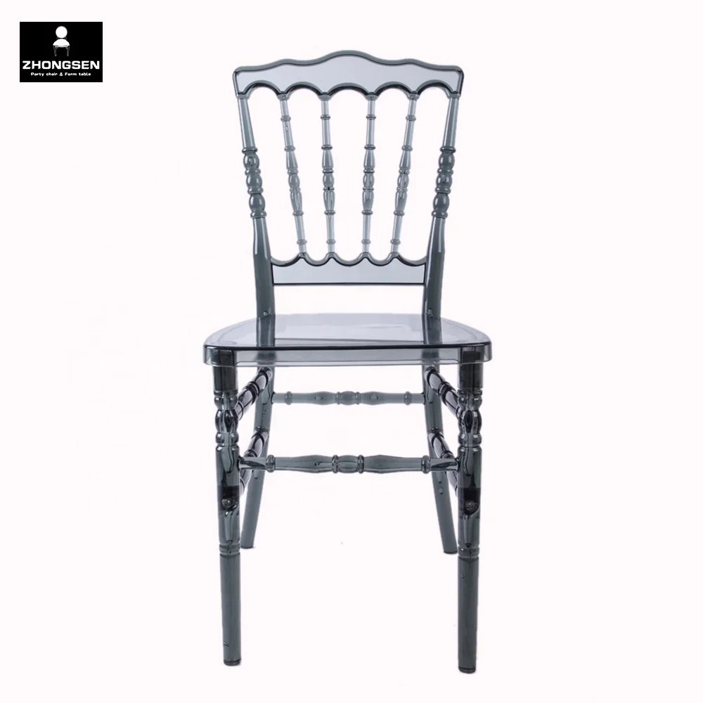 Rental Event Clear Grey Napoleon Chairs for Garden Wedding