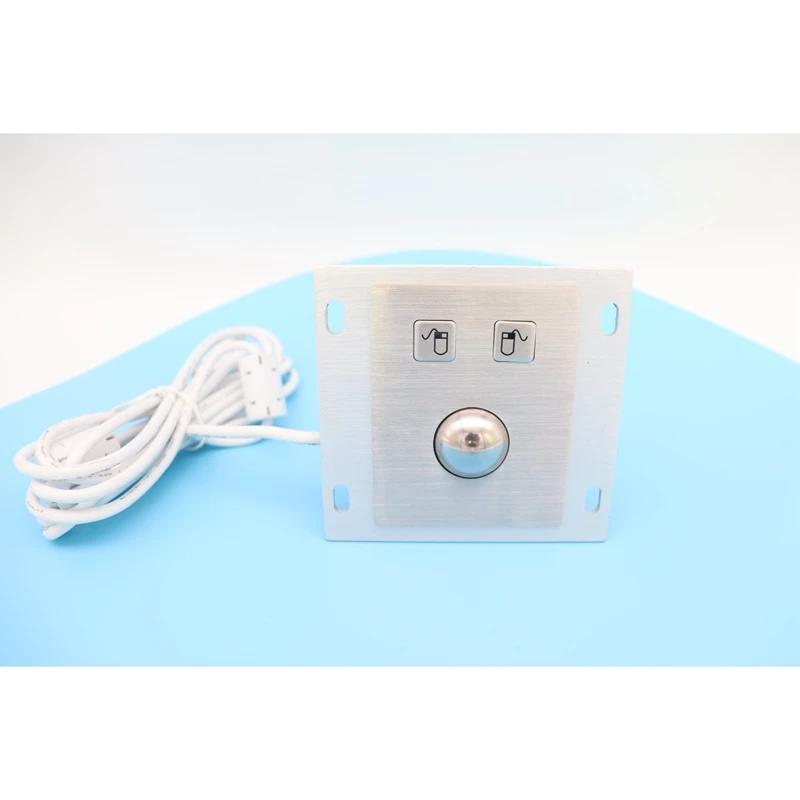 25MM Kiosk Mountable Optical Metal Trackball Industrial Pointing Device with USB Interface
