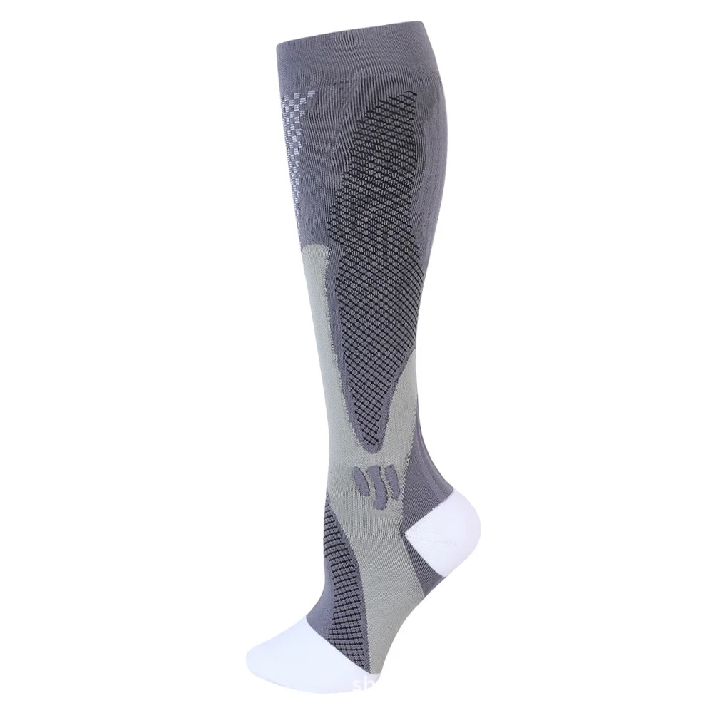 HWC-0006#Nylon compression socks sports calf elastic long tube socks running pressure yoga leg protection