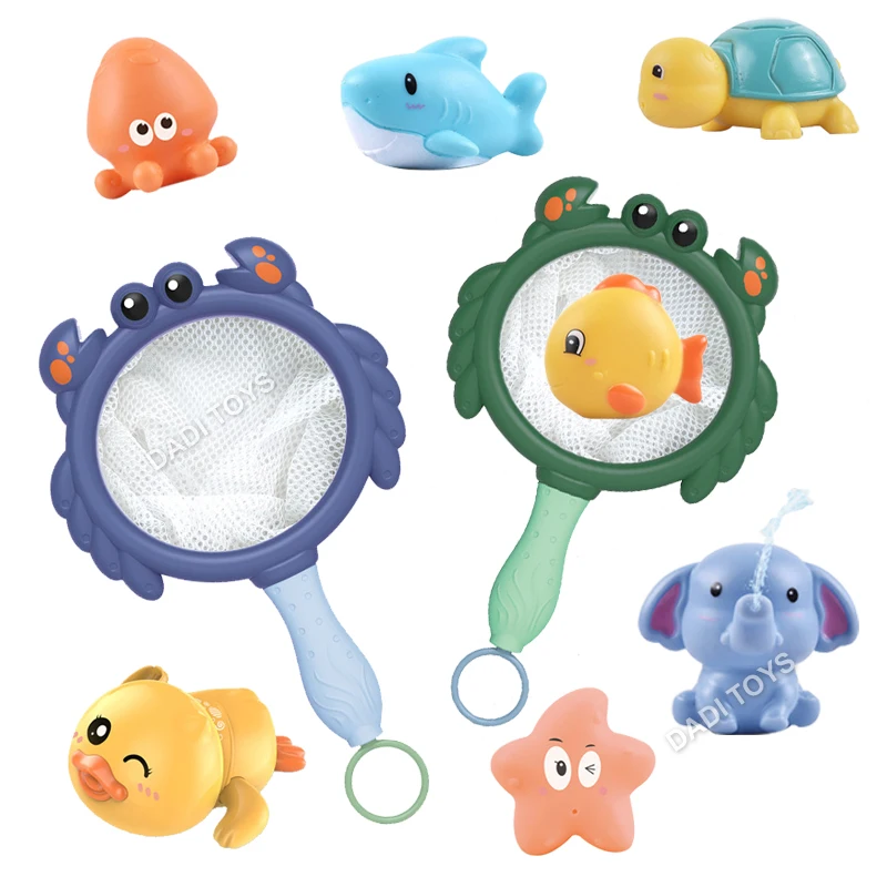 Plastic Bathroom Fishing Game Shower Bath Toy Set Bath Toys Baby Water Game