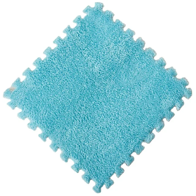
EVA Foam Factory Price Customized Eco-friendly New Design Splicing Plush Floor Baby Play Mats for Household 