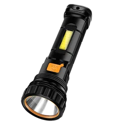 Multi-Functional Rechargeable Safety Solar Powered Cheap Flash light LED Torch Light Flashlight Outdoor