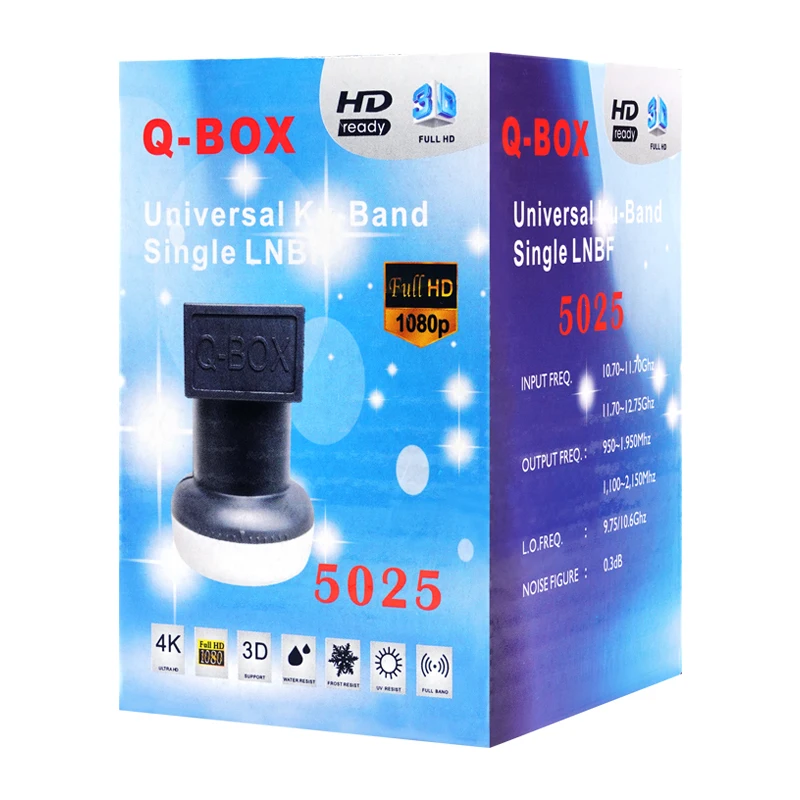 Q-BOX 5025 высокое качество Tengo Q-BOX Universal Ku Band Single LNBF