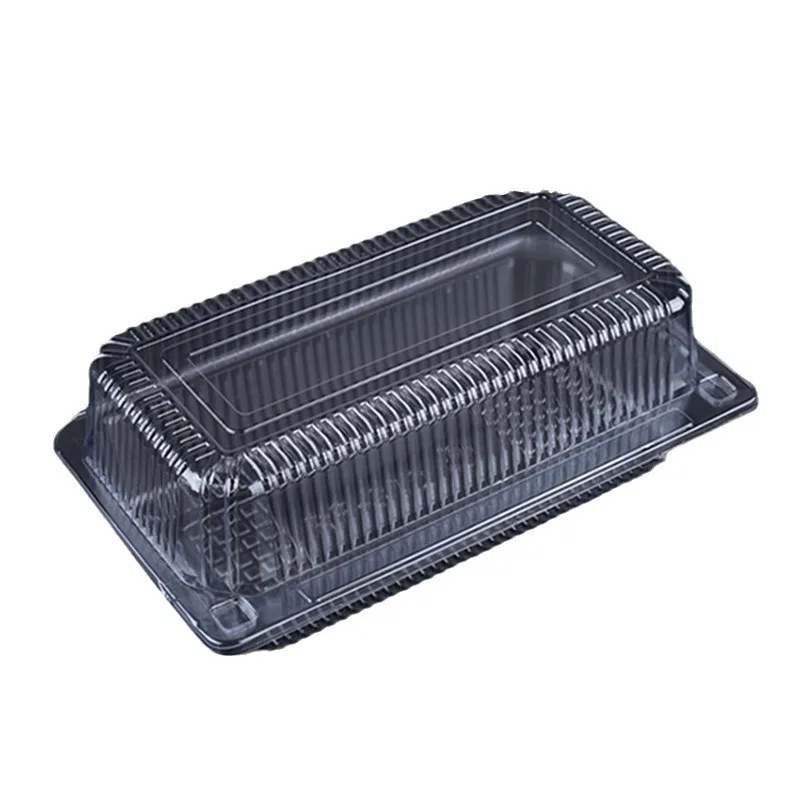 Disposable Plastic Rectangular Blister Box Multi-Purpose Snacks Fruit Vegetable Bread Cake Pastry Packaging