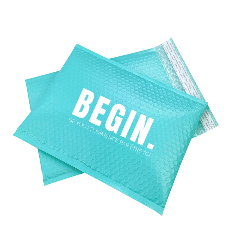 Custom Waterproof Poly Bubble Mailer Bags  Shockproof Air Shipping Envelope Bag with Bubble Mailing Bag