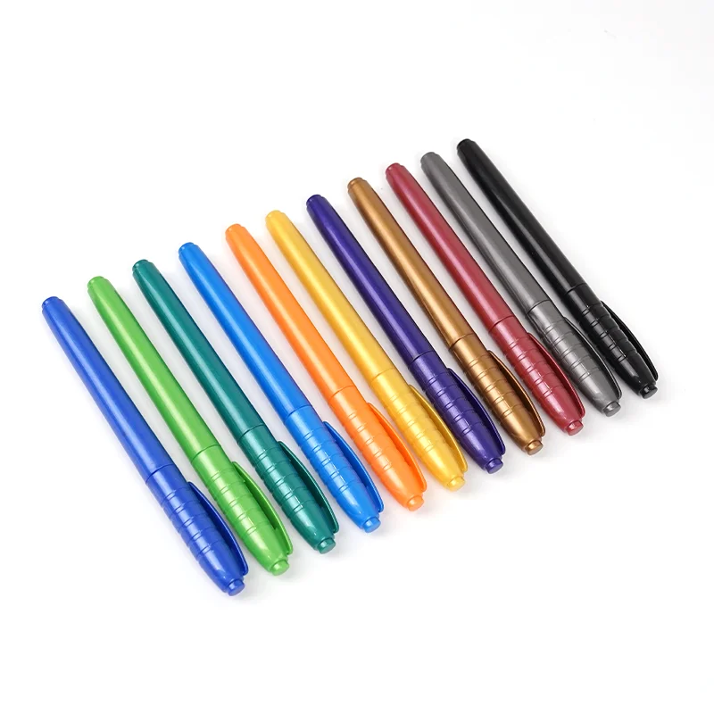 Popular Permanent Glitter Pen Metallic Marker Pen Art Painting Marker Set For Office And School