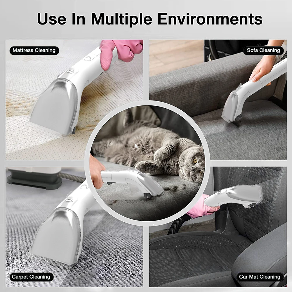 JIENUO Cordless Portable Carpet & Upholstery Cleaner & Pet Stain Vacuum with Deep Stain Battery Water Filter ODM CanisterJNS800