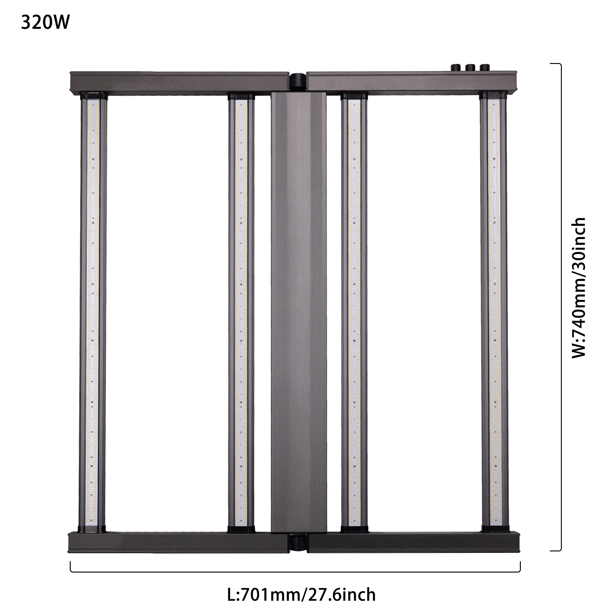 Greenhouse Growing 320W 4 bar 3 dimmers Samsung Lm301B UV IR Light Dimmable led full spectrum Grow Light