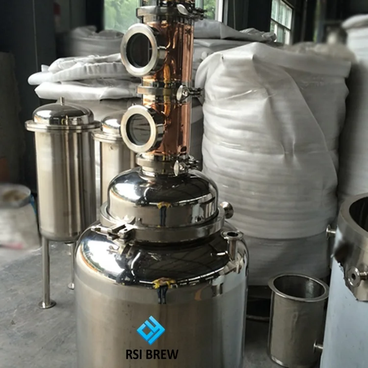High quality Chinese supplier 4 inch stainless steel column 100L alcohol still beer distillation equipment beer keg machine
