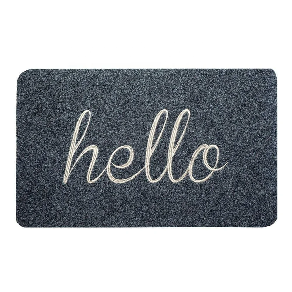 Outdoor Doormat Front Door Welcome Mat with Durable Non Slip PVC Outdoor Rug for Home