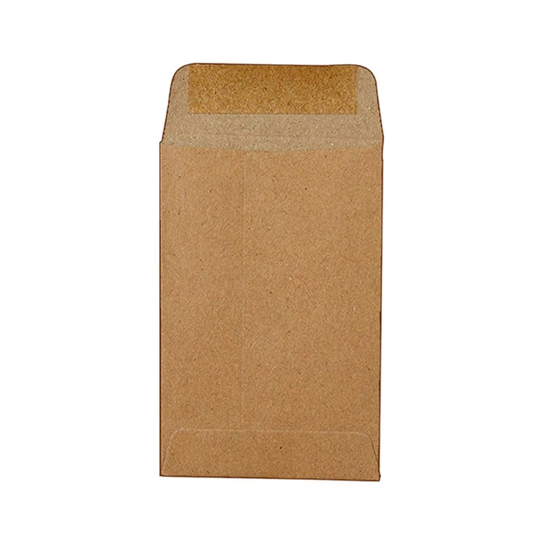 
100 Pieces Small Coin Envelopes Kraft Self-Adhesive Mini Parts Envelopes for Coin, Seed, Jewelry, Stamps or Small Parts Storage 