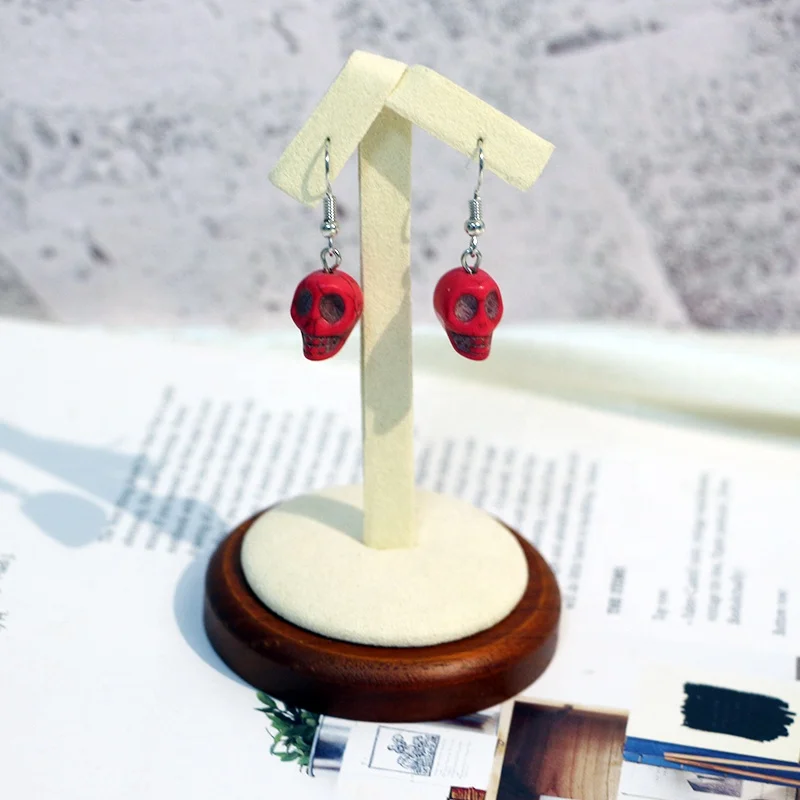 New Arrival New Gothic exaggerated Hip Hop red skull Earrings individual Earrings
