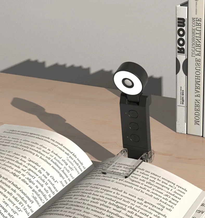Eye-caring USB Rechargeable 6 Brightness Levels Mini Clip on Flexible LED Night Reading Book Light for Kids Bookmark lamp