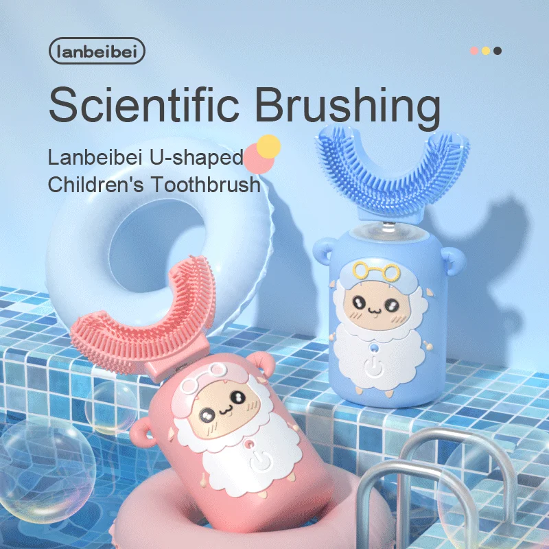 
Rechargeable customized electric toothbrush U shape kids musical sonic toothbrush 