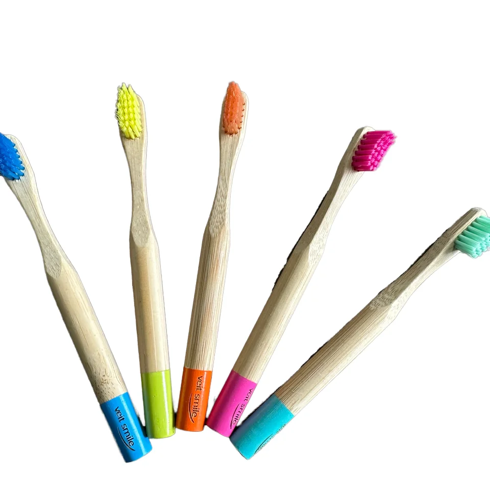 Wholesale Custom Biodegradable Soft Toothbrush Disposable Foldable Made from Charcoal Bamboo for Travel-Free Sample Available