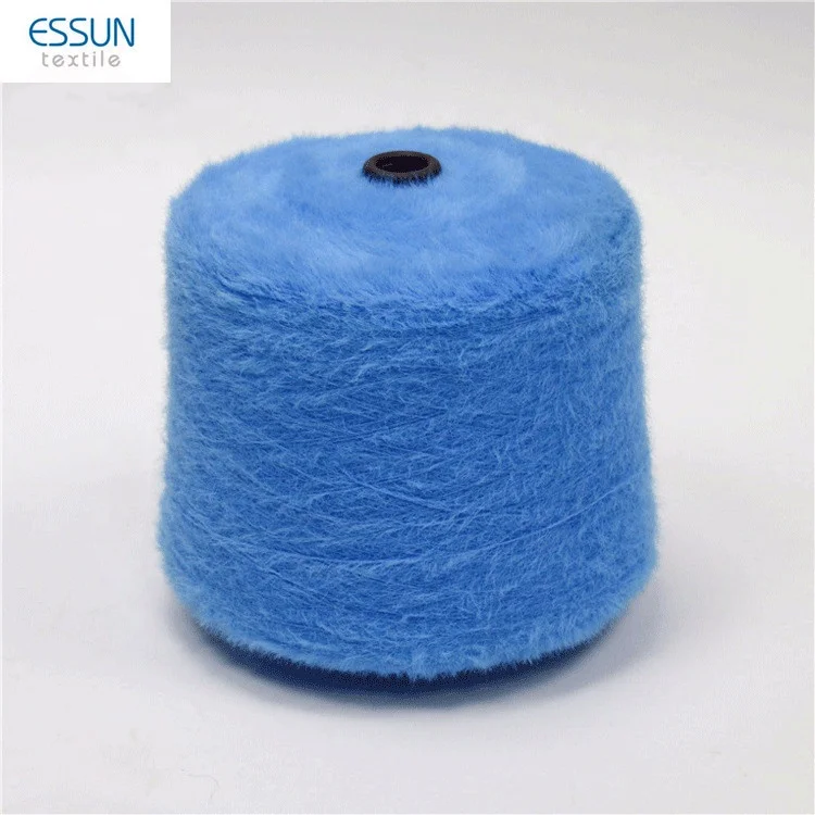 Imitated Mink Yarn Nm12 1.3CM dull 100% soft elastic nylon feather yarn fancy knitting yarn for sweaters cardigans shawl