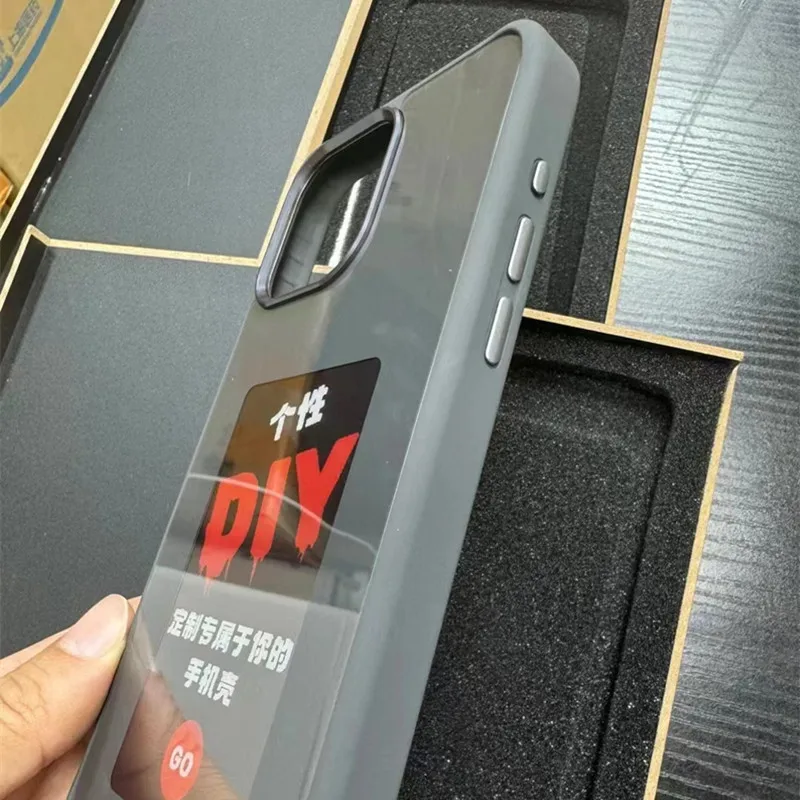 2024 New designer NFC smart E ink screen Display mobile phone case cover for iphone 15 Pro max DIY Cases 14/13