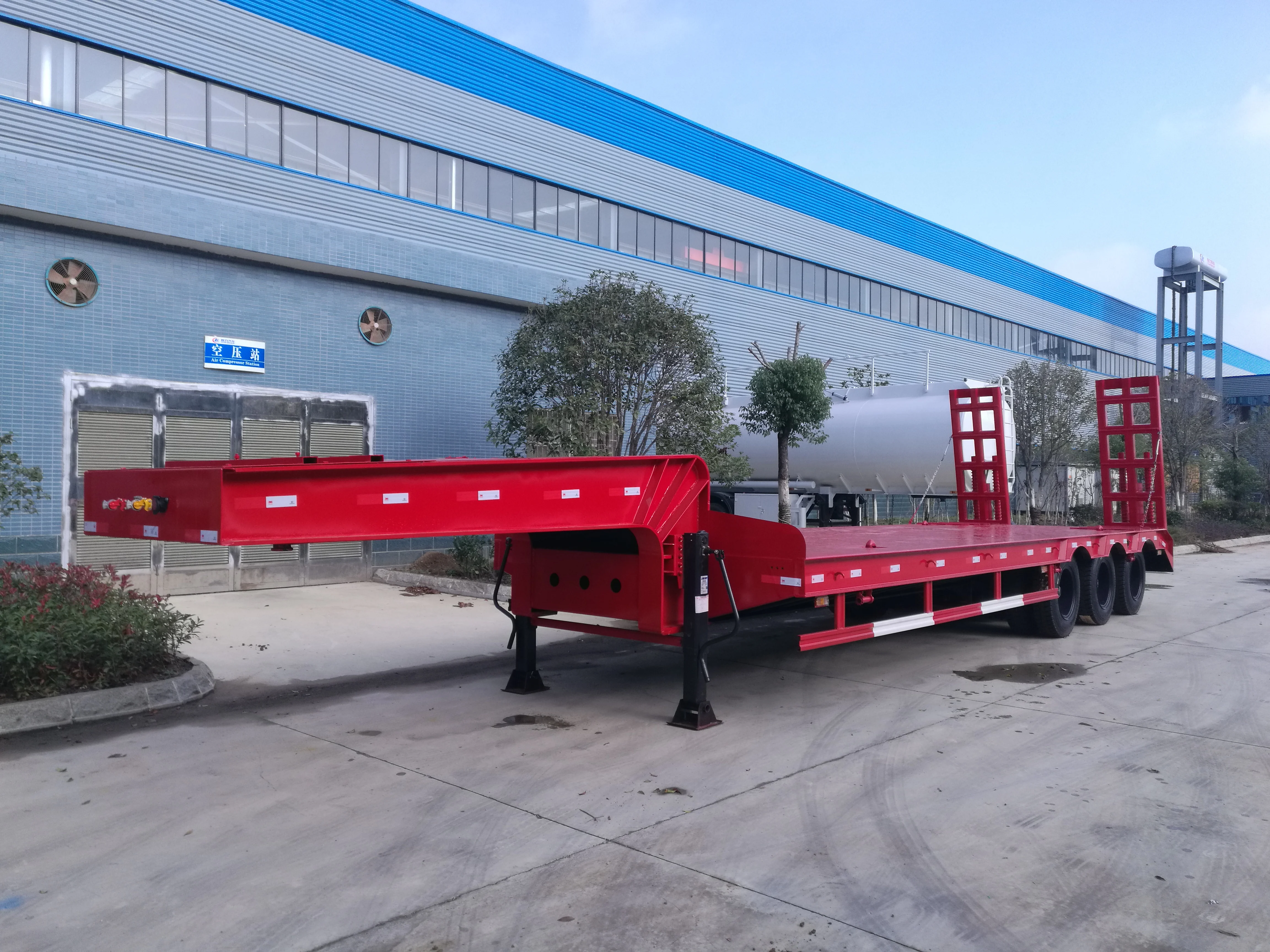 Car Carrier Low Flatbed Bed Lowbed, Fuel Tanker Tank Box Truck Cargo Container Semi Trailer