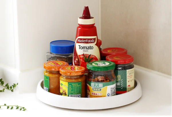 hot sell 360 Degrees Rotatable Racks Spice Tray Multi-function Rotating Storage for Cabinet
