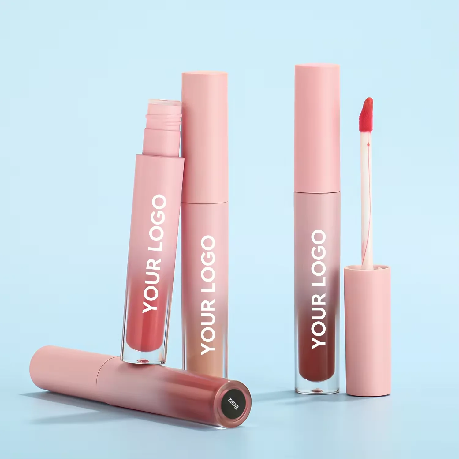 High Quality Private Label Cruelty Free Lip Stick Wow Waterproof Pink Tube Matte Lipstick Moisturizing Lip Plumper Lipgloss