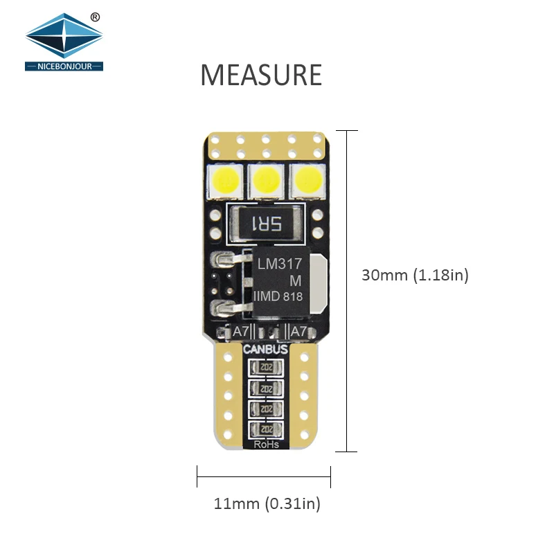 Сверхъяркая система освещения автомобиля внутреннее освещение T10 3030 6 Smd 194 W5W светодиод с
