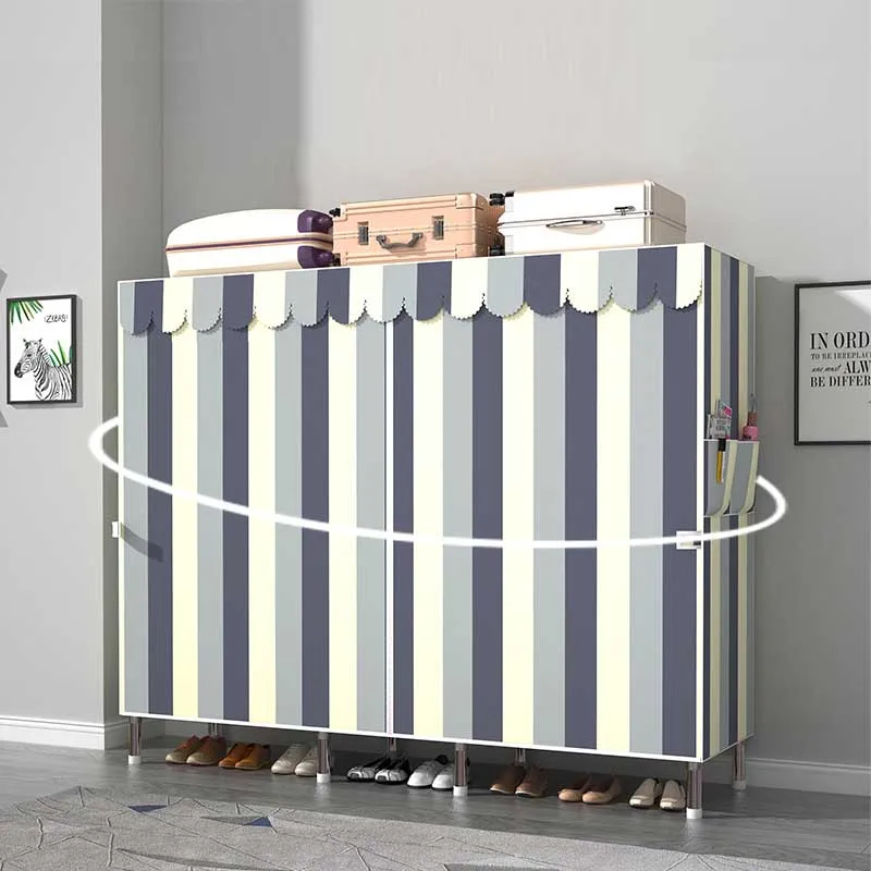 Wholesale Modern Design Bedroom Furniture Home Storage Cloth Cabinet Wardrobe 85cm