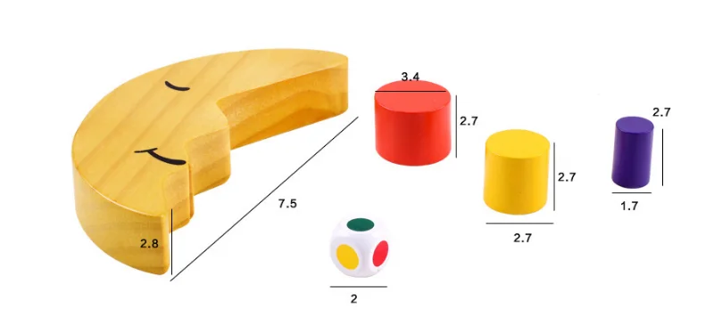 Kids Wooden Moon Balancing Game  Educational  balance Blocks Toys