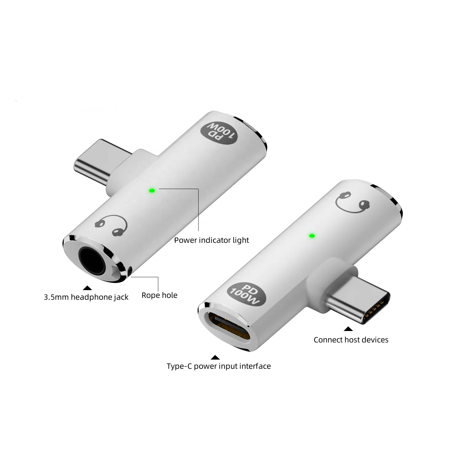 USB Type-C на 3 5 мм адаптер для наушников 100 Вт зарядное устройство 2 в 1 C Aux аудио разъем с высоким разрешением DAC и быстрой зарядкой