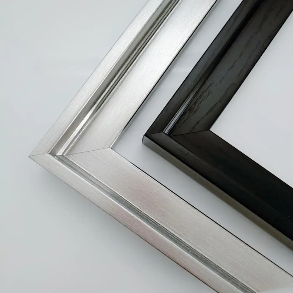 J03539 Series Wholesale Modern NEW Design Black L Shape Hollow Oil Painting Frame Moulding Floating Frames For Canvas Paintings