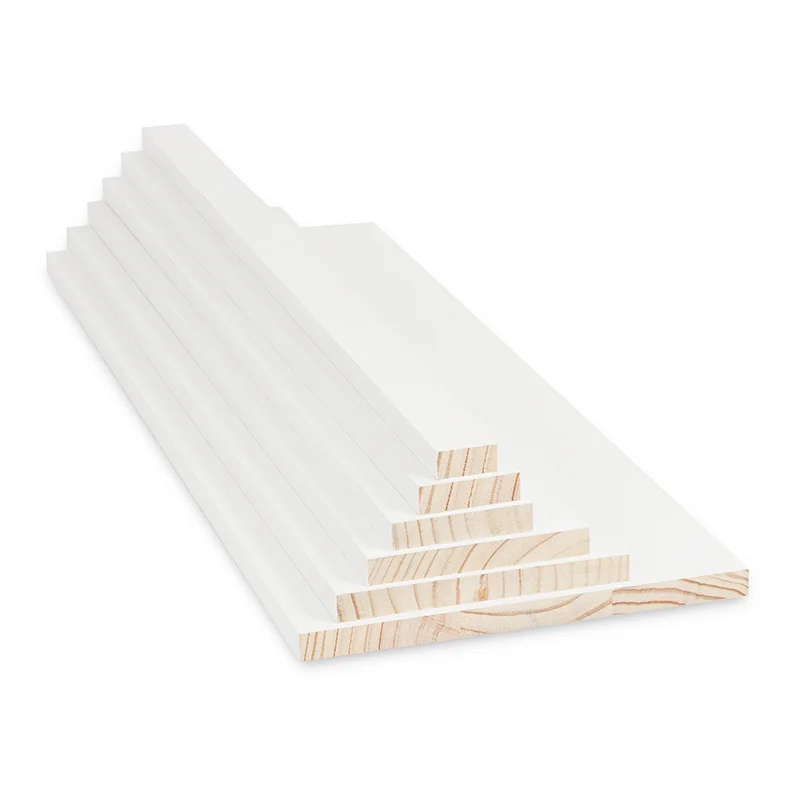 indoor decorative mdf mouldings wood mouldings S4S skirting baseboard moulding