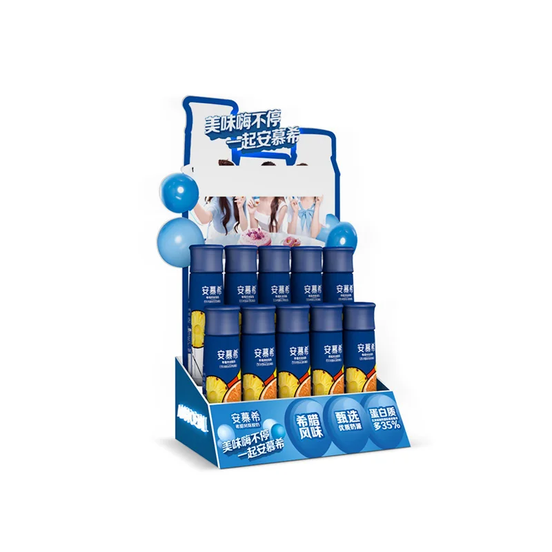 Custom Retail Cardboard Beer Wine Liquor Store Counter Displays Paper Display Rack for Supermarket Promotion
