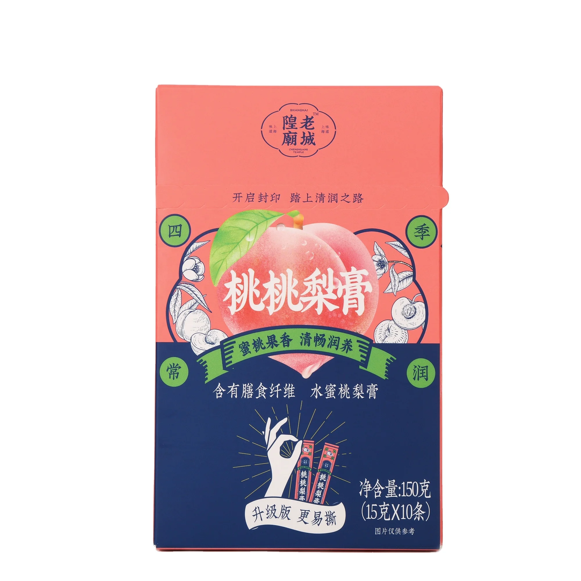 energy syrup Lao Cheng Huang Miao peach and pear syrup (12 Bags)