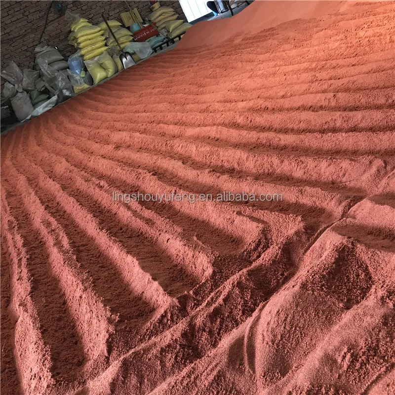 Natural microscopic colored sand is sun-resistant and is used for red beach landscaping and lawn outdoor
