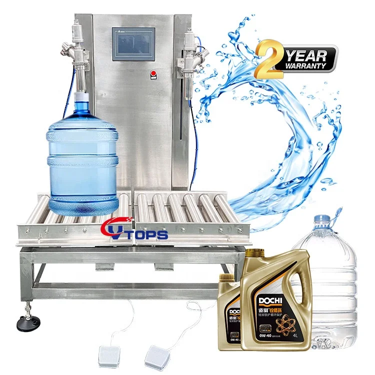 Low Price 5 Gallon Pure Water Spring Water Mineral Water Motor Oil Semi Automatic Barrel Liquid Filling Machine