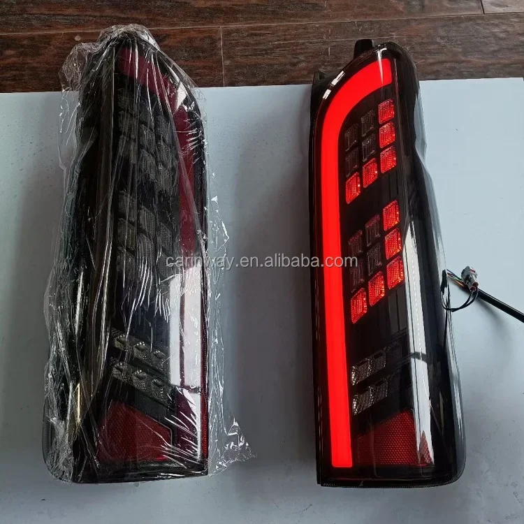 Manufacturer smoke black LED Taillights Assembly car accessories tail lamp Turning Signal rear light For Toyota Hiace 2005-2018