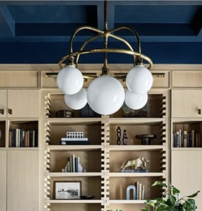 Nature Brass Pendant Lamp Ophisticated White Glass Globes Chandelier Pendant Lamp For Kitchen Island Dining Living Room Decor