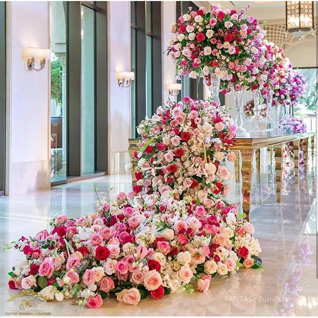 Wholesale event stainless steel rectangle mirror table for wedding