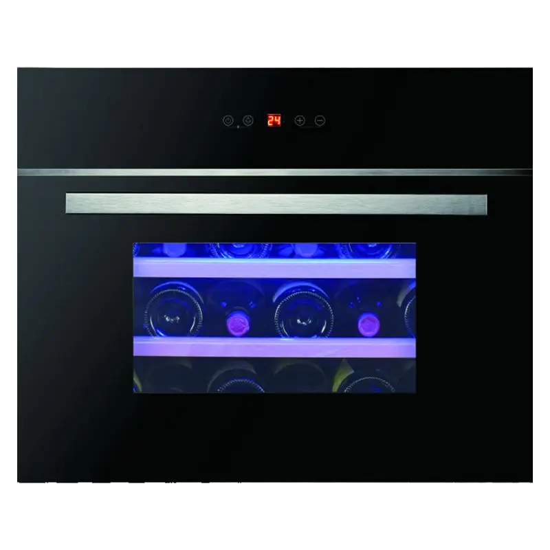 
 Стеклянные двери с 24 бутылками, встроенный винный охладитель, винный шкаф  