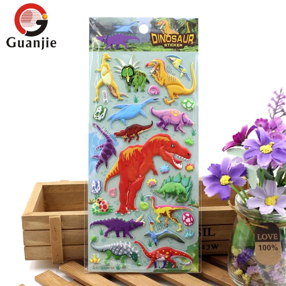 dragon puffy sticker for kids/ cartoon dinosaur Puffy Sticker