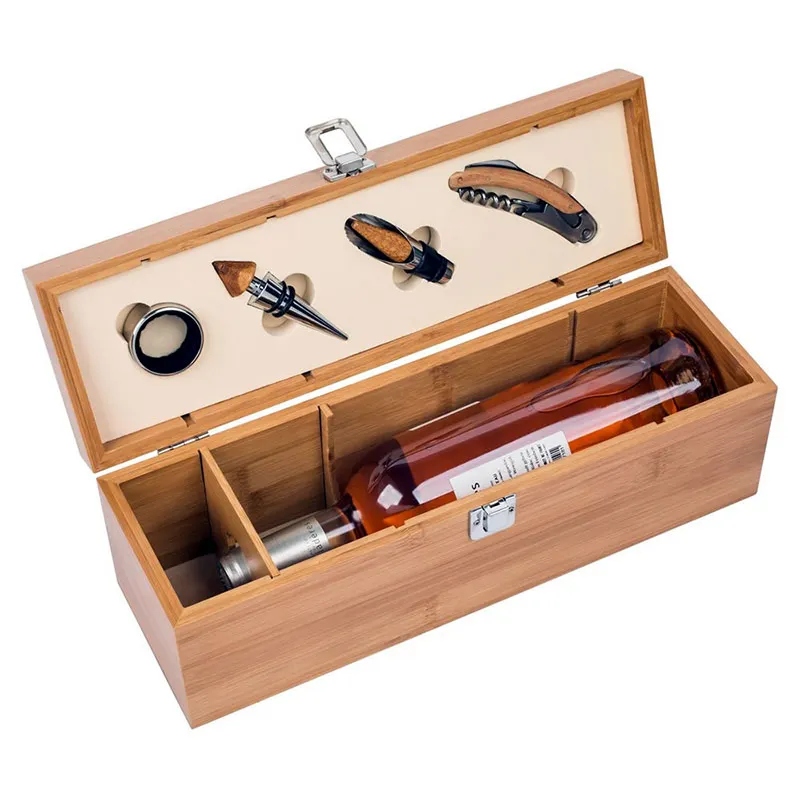Wholesale Wine Bottle Wood Box Wine Gift Box Packaging Craft Storage Wooden Custom Luxury Beverage TIMBER Custom Size Accepted