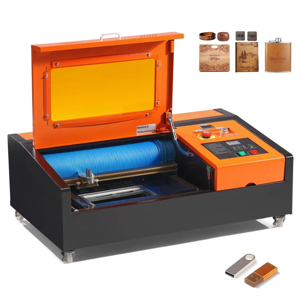 VEVOR 40W Desktop CO2 Laser Engraver 12 x 8 in 11.8 IPS Laser Cutter Machine with Water-Cooled Laser Tube