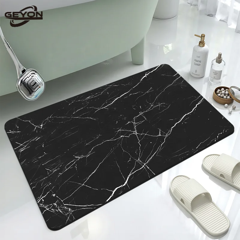 Soft Absorbent bathroom Mat and Comfortable Foldable Shower mat Non Slip Natural diatomite Bath Mat