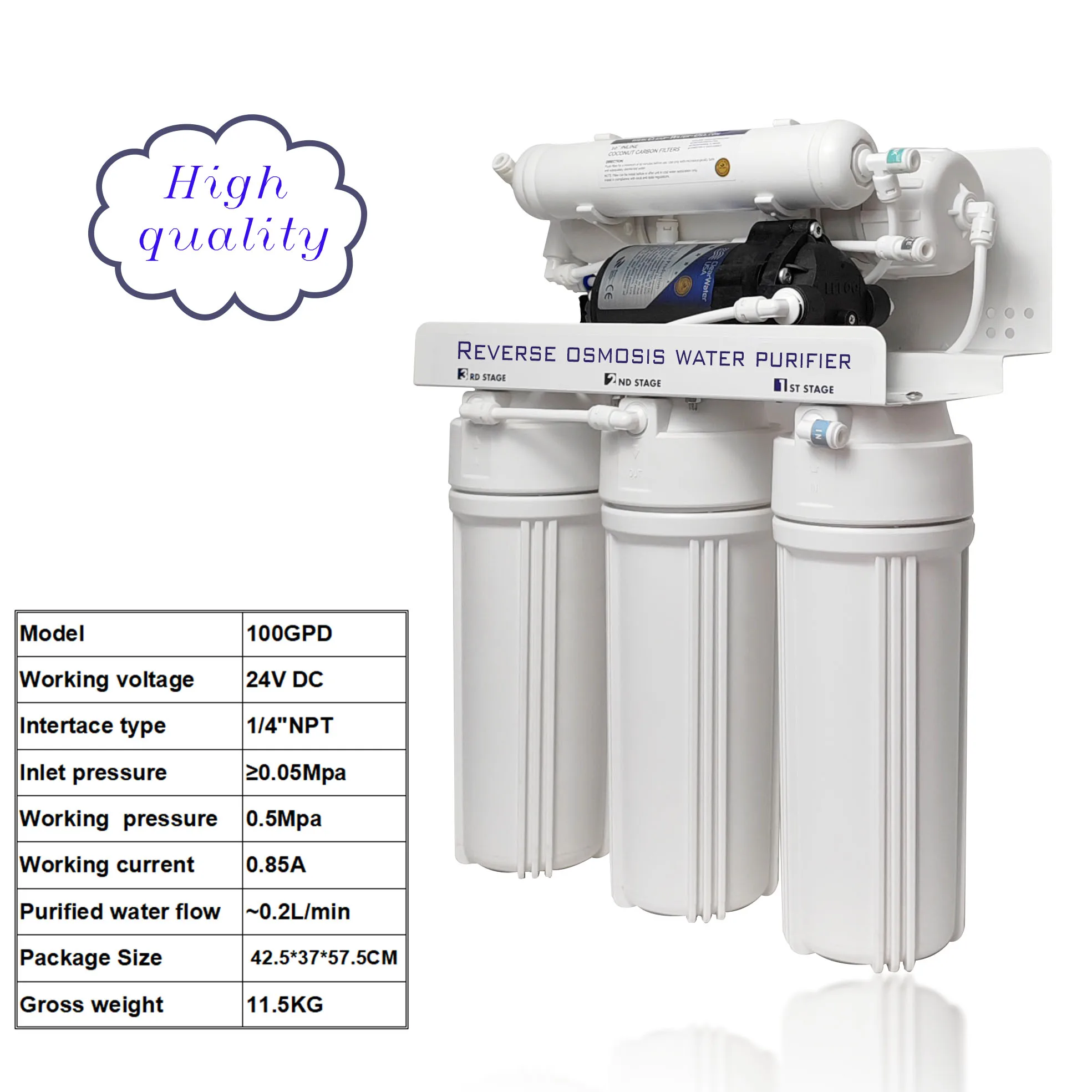 Electric 6-Stage Filter Household UV + RO Water Purifier with Alkaline Filter Standard Reverse Osmosis System for Homes