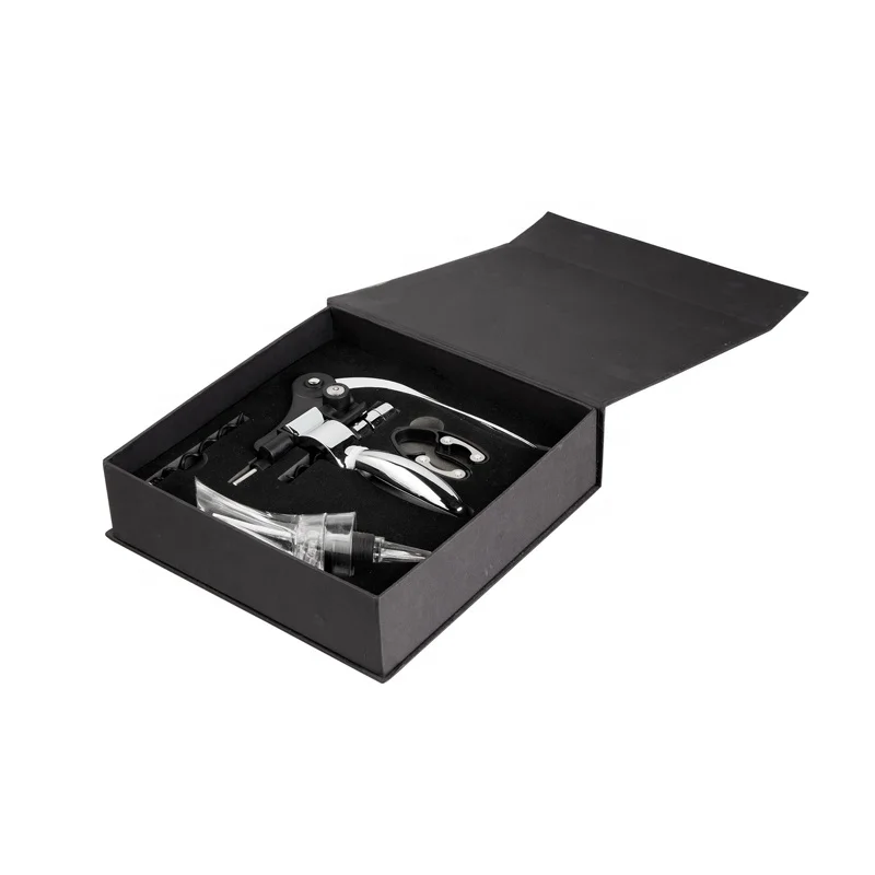 deluxe rabbit corkscrew set with wine aerator pourer in gift box