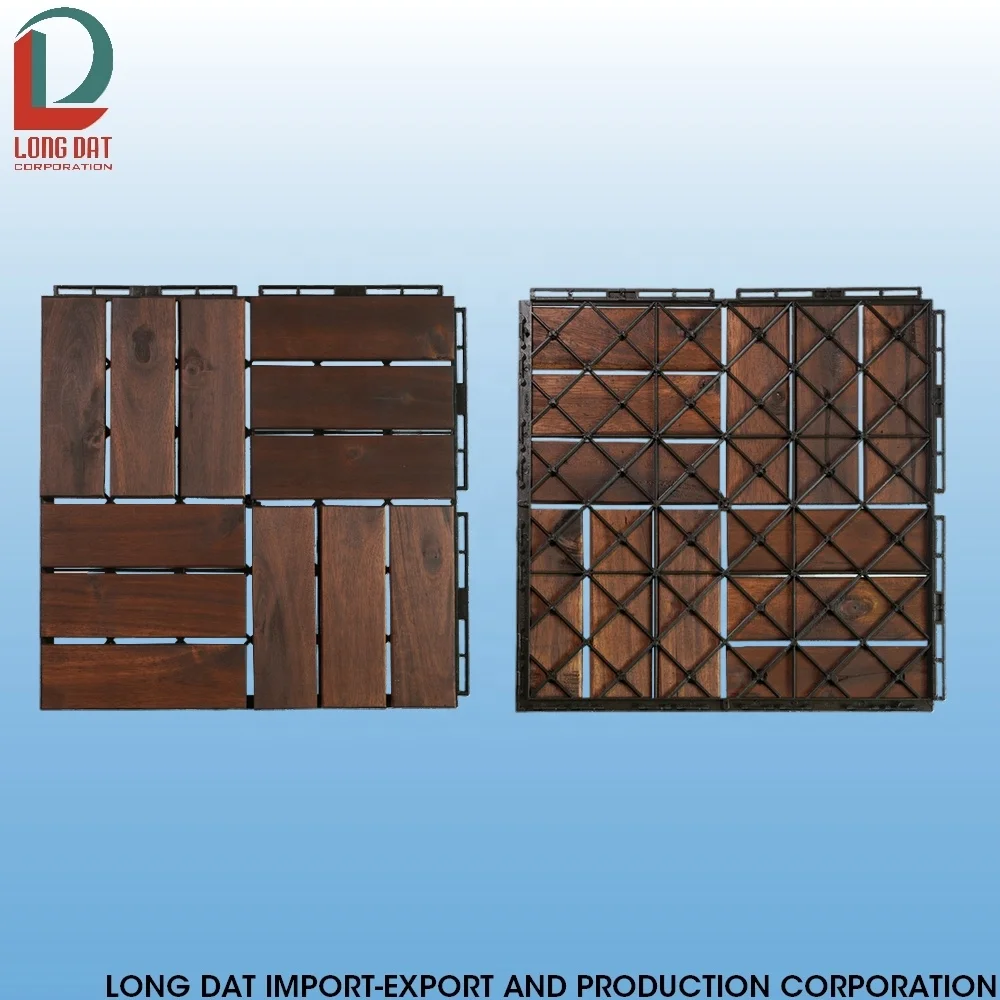 ACACIA DECK TILE 9/10 PCS PER BOX  OR CUSTOMIZED FOR GARDEN, SWIMMING POOL, BALCONY FLOORING